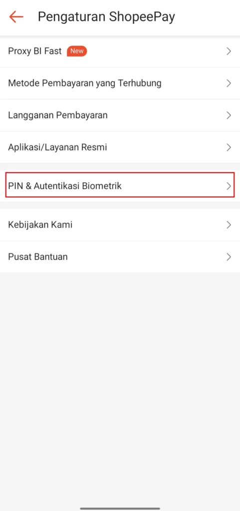 Ketuk PIN & Autentikasi Biometrik